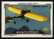 Kohler Serie VI No 09 Aeroplanes 1914 Monoplan - Moisant Schoko