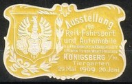 Konigsberg 1909 Reit Fahrsport Automobile WK 02 Auto