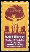 Muller Stroh u Filzhutfabrik violett hellbraun
