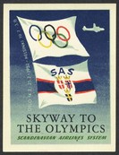 Olympiade 1952 Oslo Helsinki SAS Skyway to the Olympics Sport