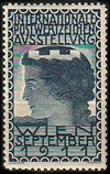 Wien 1911 Postwertzeichen Ausstellung graublau Moser